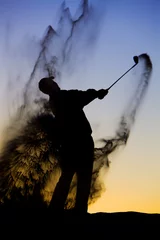 Papier Peint photo Golf Golf Silhouette