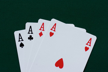 Playing cards - four aces