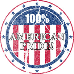 American Pride Distressed Stamp