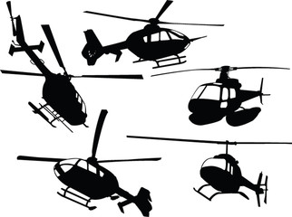 helicopters collection - vector