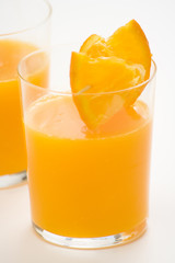 natural fresh and delicious orange juice glass