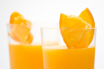 natural fresh and delicious orange juice glass