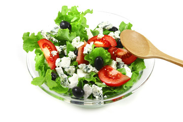 green salad with blue cheese