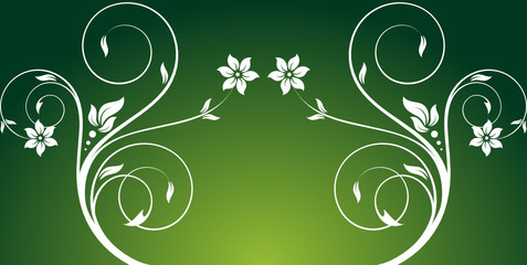 green floral card