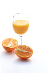 Orange Juice On White Background