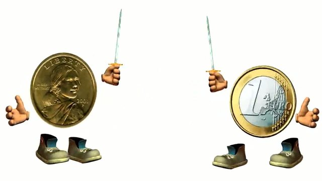 Dollar gegen Euro