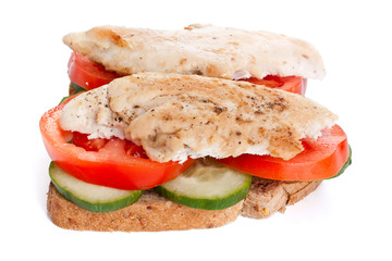 whole wheat chicken sandwich