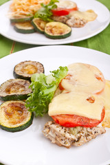 two servings of chicken breast