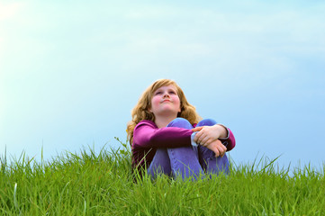 Young girl in nature