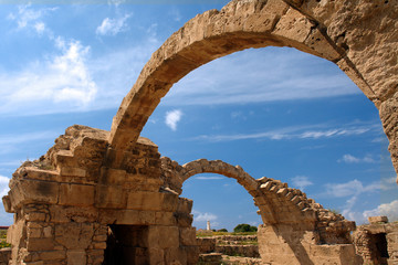 Paphos forteresse de Saranda Kolones  à Chypres