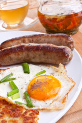 eggs and bacon breakfast
