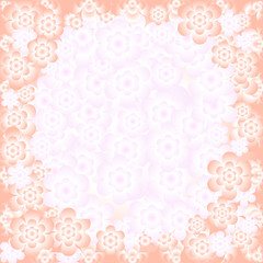 Abstract floral gentle pink pattern (vector)