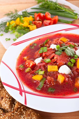 vegetable red-beet soup
