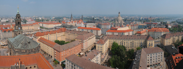 Naklejka na ściany i meble Dresden Frauenkirche panoramiczny hodowla Stare Miasto Nowe Miasto