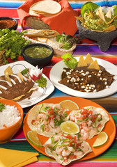 Antojitos mexicanos tradicionales. México.