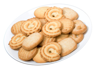 Pastry on the white plate