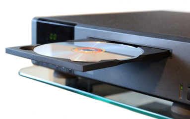 Compact Disc player with disc showing