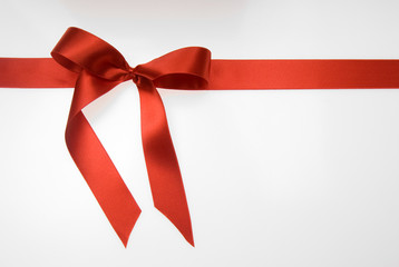 Foto einer roten Geschenkschleife