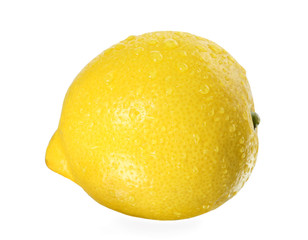 fresh lemon isolated on white