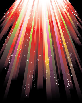colorful striped straburst