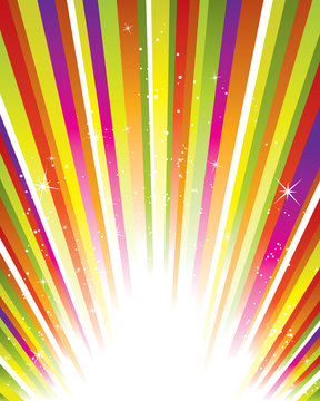 colorful striped straburst
