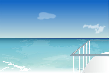 Obraz na płótnie Canvas Sea view balcony