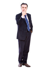 Businessman smoking