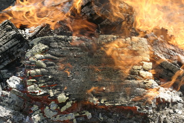 Burning fire