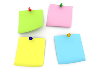 Sticker notes isolated on the white background