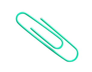 Paper clip on a white background