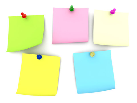 Sticker notes isolated on the white background