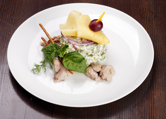 salad with liver of codfish