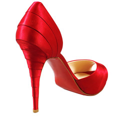 red female shoe
