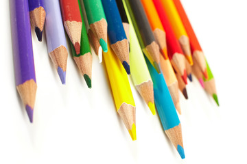 Color pencils  on white background