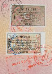 passport with turkish visa and stamps