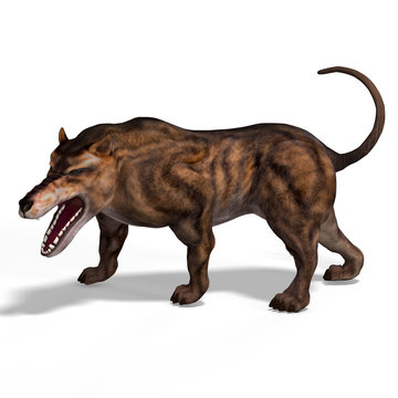 Dangerous dinosaur Andrewsarchus With Clipping Path over white