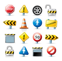 web icons - traffic signs