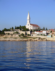 Fototapeta na wymiar Rovinj, Chorwacja, patrząc od Adriatyku