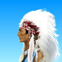 Deurstickers apache man © Piumadaquila.it