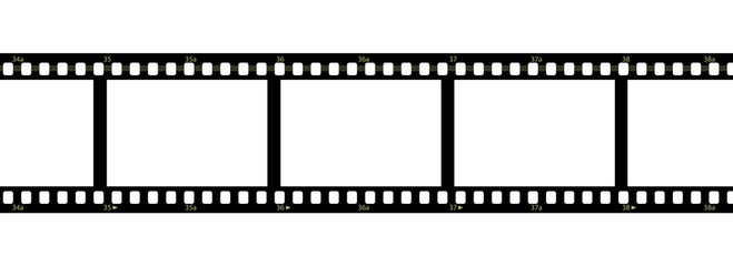 Filmstrip on white background