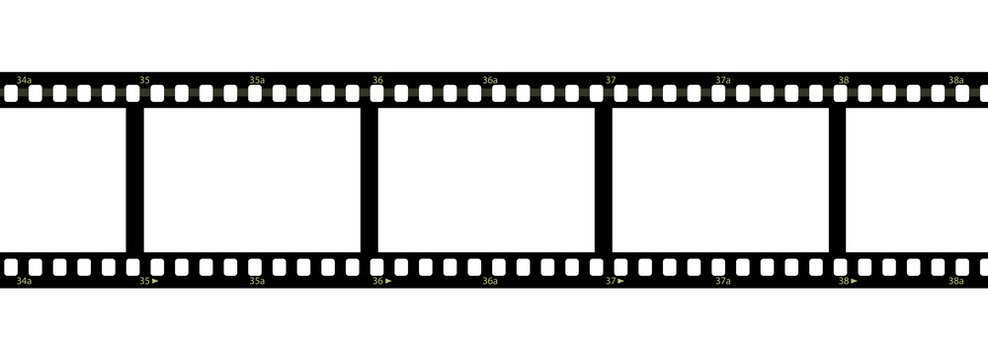Filmstrip on white background