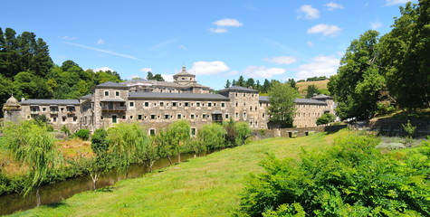 The Samos Monastery in Galicia - obrazy, fototapety, plakaty