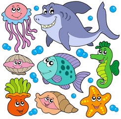 Collection d& 39 animaux aquatiques