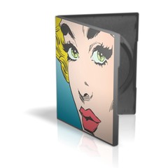 Box of CD or DVD with a young woman's face