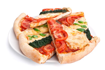 slices of vegetable pizza