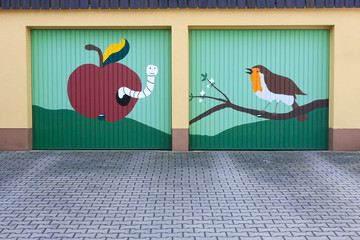Buntes Garagentor