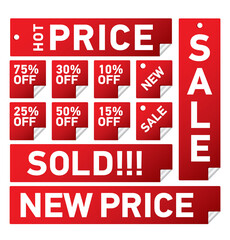 vector set of SALE tags