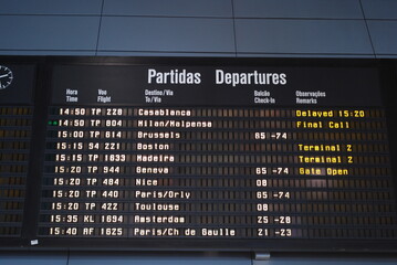 Airport display panel