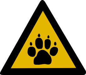 Dog warning sign