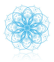 Vector illustration of abstract floral and ornamental element